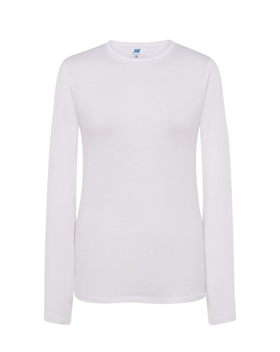 T-shirt Damski z Długim Rękawem Bawełniany TSRL CMF LS - White