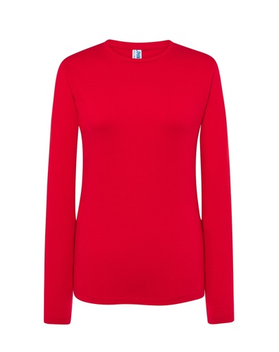 T-shirt Damski z Długim Rękawem Bawełniany TSRL CMF LS - Red