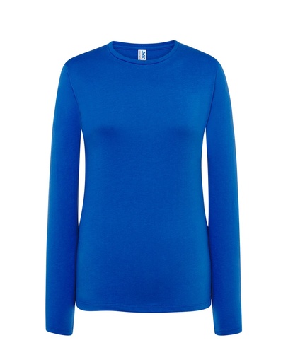 T-shirt Damski z Długim Rękawem Bawełniany TSRL CMF LS - Royal Blue