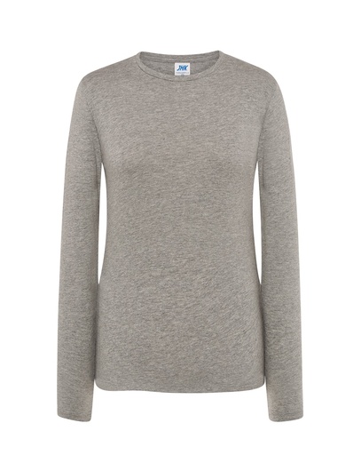 T-shirt Damski z Długim Rękawem Bawełniany TSRL CMF LS - Grey Melange