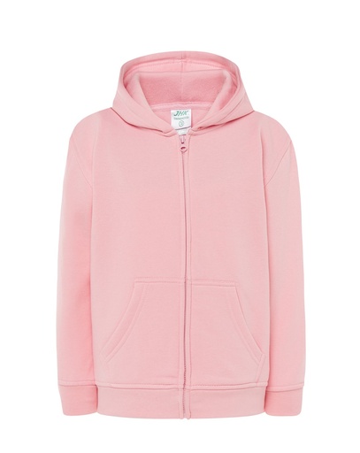 Bluza Dziecięca z Kapturem Rozpinana Poliestrowa SWRK HOOD - Pink