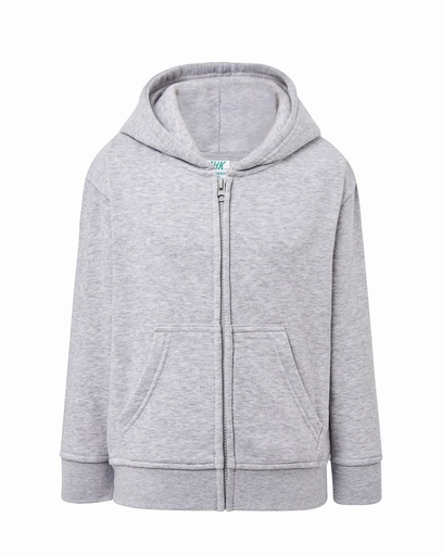 Bluza Dziecięca z Kapturem Rozpinana Poliestrowa SWRK HOOD - Ash Melange