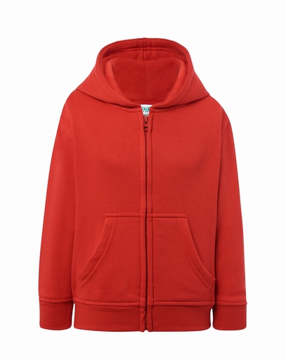 Bluza Dziecięca z Kapturem Rozpinana Poliestrowa SWRK HOOD - Red