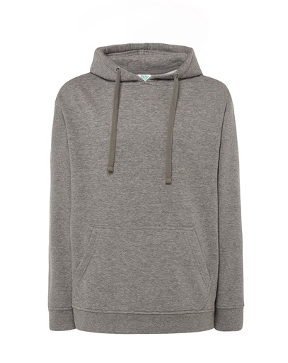 Bluza z Kapturem Bawełniana SWKNG 275 - Grey Melange