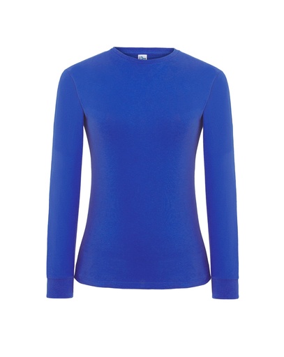 T-shirt Damski Slim Premium z Długim Rękawem Bawełniany TSRL PRM LS - Royal Blue