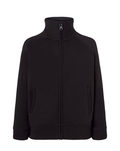 Bluza Dziecięca z Kapturem Rozpinana Poliestrowa SWRK FUZIP - Black