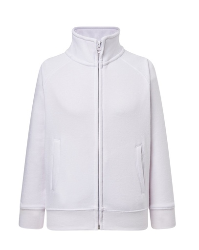 Bluza Dziecięca z Kapturem Rozpinana Poliestrowa SWRK FUZIP - White