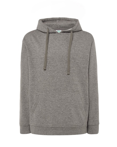 Bluza z Kapturem Bawełniana SWKNG 320 - Grey Melange