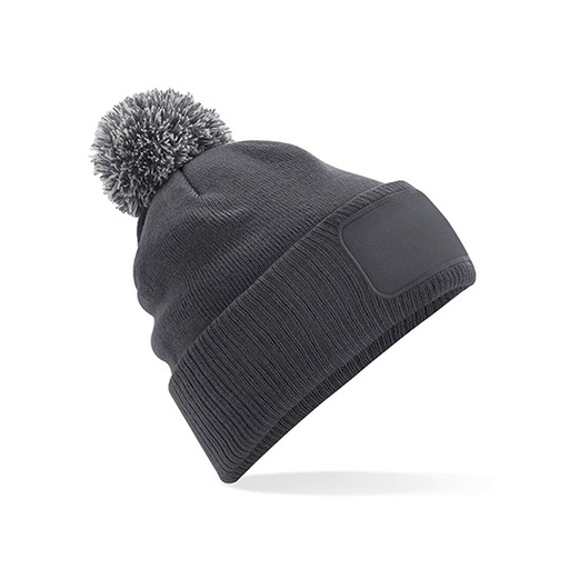 Czapka z Pomponem Dwuwarstwowa Akrylowa CB443 - Graphite Grey & Light Grey