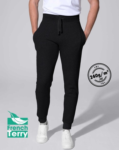 Spodnie Bawełniane SW PANTS CUFF FRENCH TERRY 240 - Black