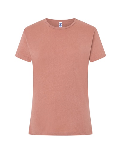 Koszulka Damska Slim Bawelniana JHK152 - Pink Vintage