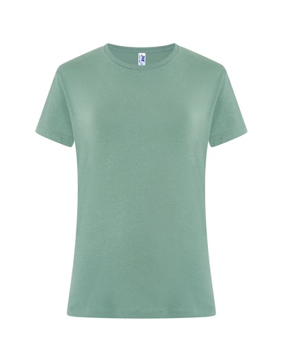 Koszulka Damska Slim Bawelniana JHK152 - MOSS GREEN