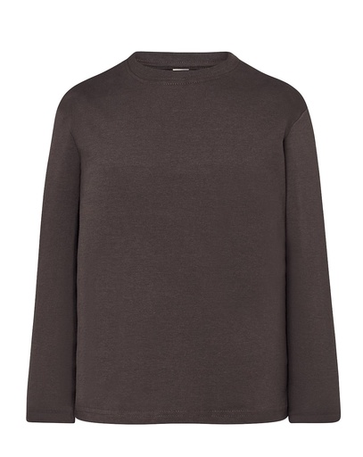 T-shirt Dziecięcy z Długim Rękawem Bawełniany TSRK 150 LS - Graphite