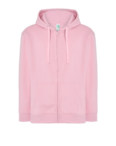 Bluza Meska z Kapturem i Zamkiem Szczotkowana Mieszanka JHK422 - Pink