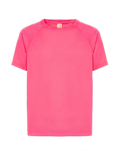 T-shirt Sportowy Poliester JHK100 - Fucsia Fluor