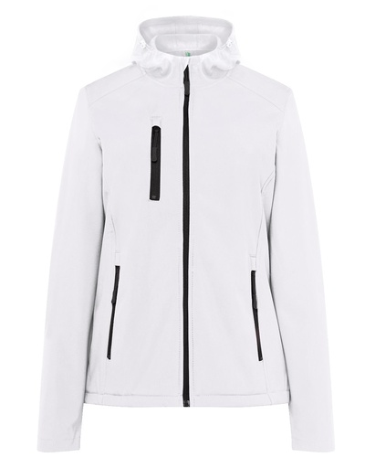 Kurtka Damska Softshell SOFT HOODL - White