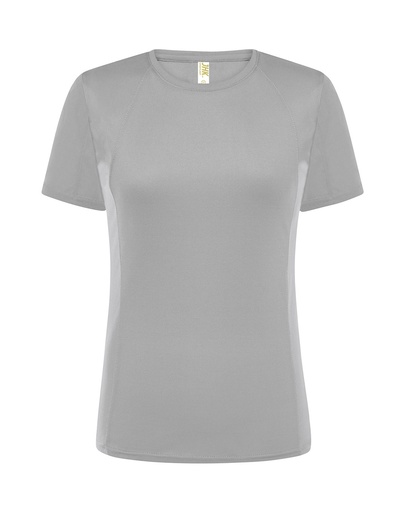T-shirt Damski Sportowy Slim Poliester JHK101 - Silver