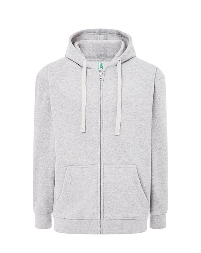 Bluza Meska z Kapturem i Zamkiem Szczotkowana Mieszanka SWUA HOOD - Ash Melange