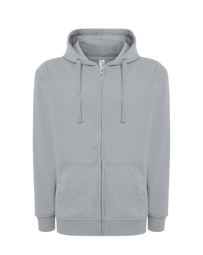 Bluza Meska z Kapturem i Zamkiem Szczotkowana Mieszanka JHK422 - Silver