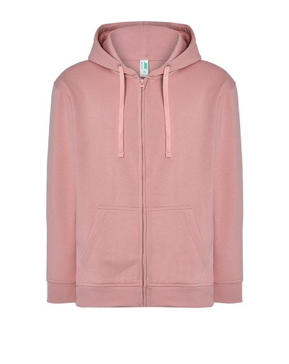 Bluza Meska z Kapturem i Zamkiem Szczotkowana Mieszanka JHK422 - Pink Vintage