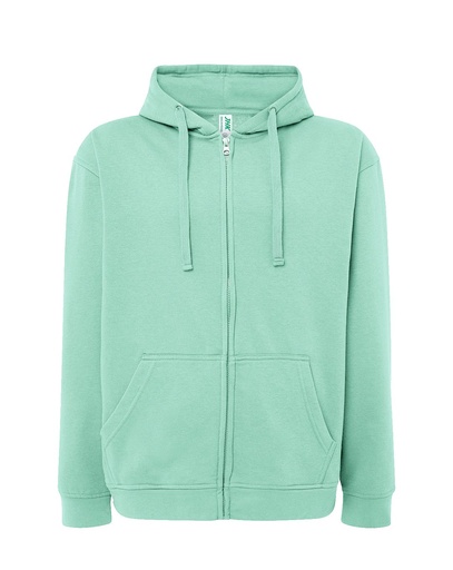 Bluza Meska z Kapturem i Zamkiem Szczotkowana Mieszanka JHK422 - Mint Green