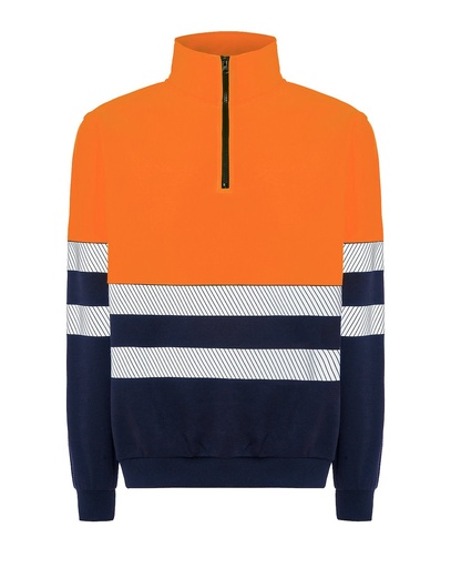 Bluza Poliestrowa HV05U00 - Navy / Orange Fluor
