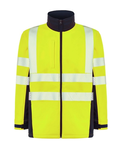 Kurtka Softshell Poliestrowa HV06U01 - Navy / Gold Fluor