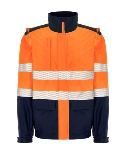 Kurtka Slim Softshell Poliestrowa HV08U01 - Navy / Orange Fluor