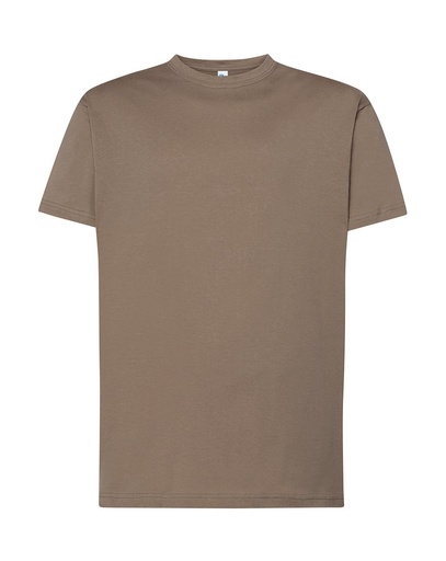 Koszulka Klasyczna Bawelniana JHK150 - Brown Dark