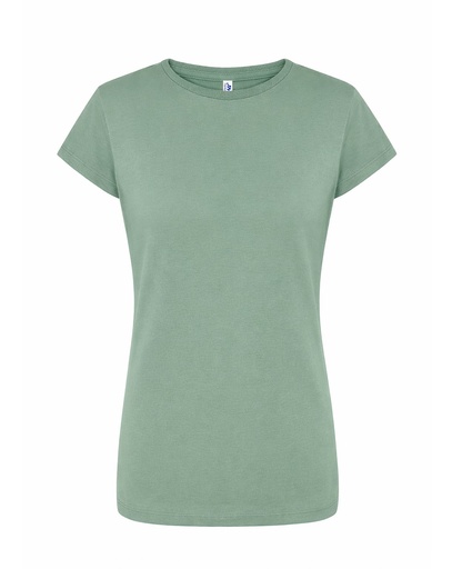 Damski T-shirt Slim JHK240 - MOSS GREEN