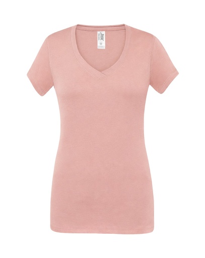 Koszulka Damska Slim Bawelniana JHK271 - Pink Vintage