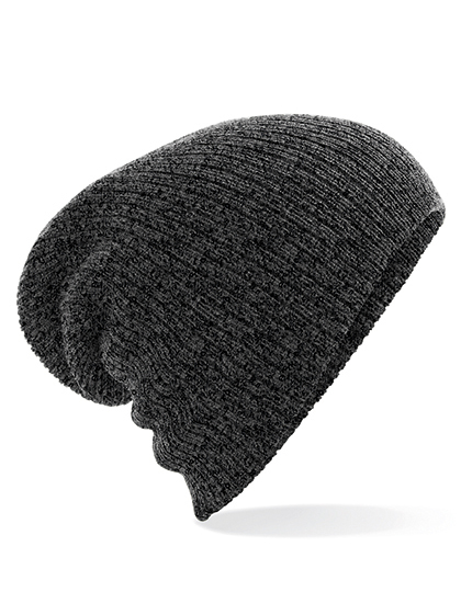 Czapka beanie typu slouch o grubym splocie  - Antique Grey