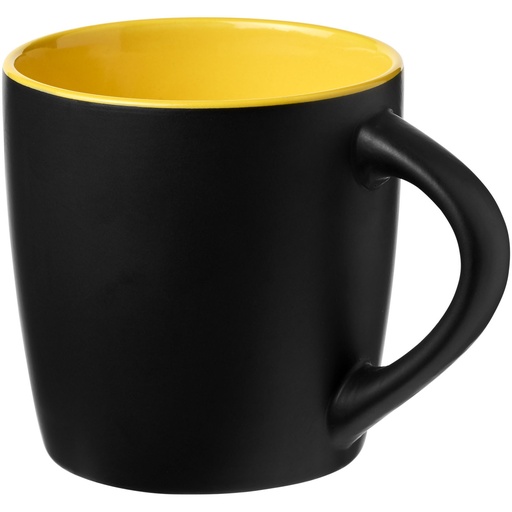 Kubek ceramiczny Riviera 100476 - Czarno-żółty