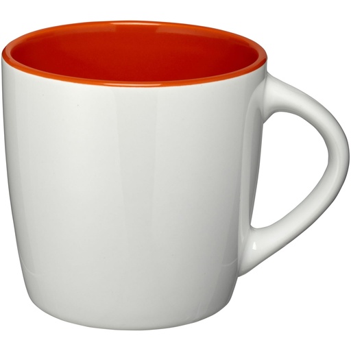 Kubek ceramiczny Aztec 100477 - Biało-pomarańczowy