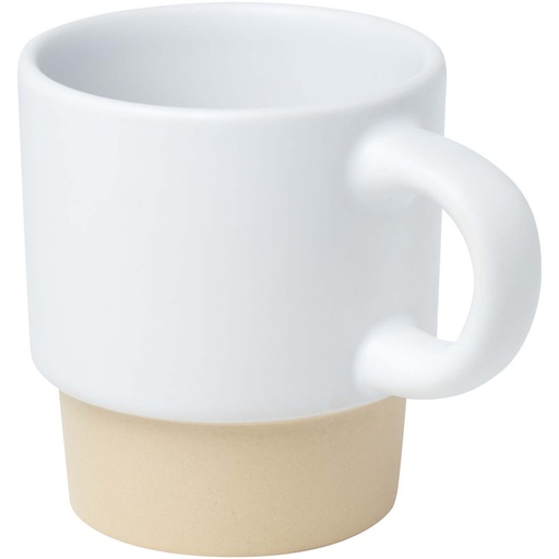 Olympia kubek do espresso z glinianym dnem, z możliwością układania w stosy, 130 ml 100805 - Biały