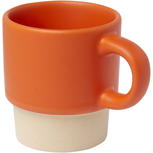 Olympia kubek do espresso z glinianym dnem, z możliwością układania w stosy, 130 ml 100805 - Pomarańczowy