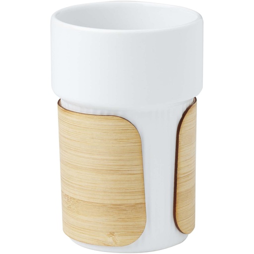 Fika kubek 340 ml z bambusową osłoną 100809 - Biały