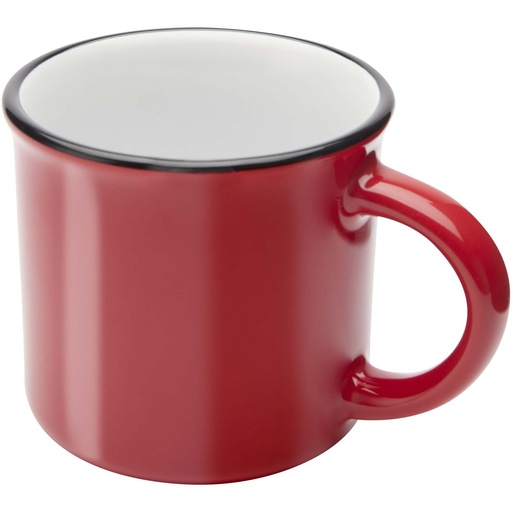 Bari kubek ceramiczny o pojemności 240 ml z błyszczącym wykończeniem 100844 - Czerwony
