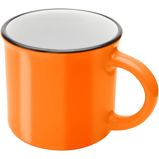 Bari kubek ceramiczny o pojemności 240 ml z błyszczącym wykończeniem 100844 - Pomarańczowy