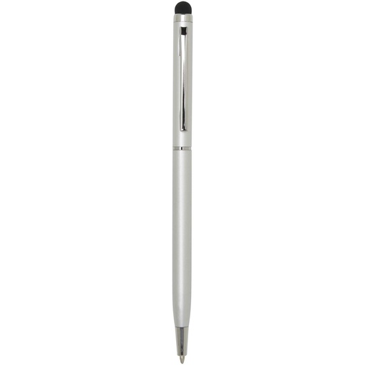 Ore aluminium ballpoint pen with stylus (blue ink) 106256 - Srebrny