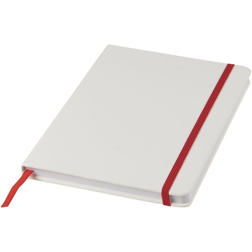 Biały notes A5 Spectrum z kolorowym paskiem 107135 - Biało-czerwony