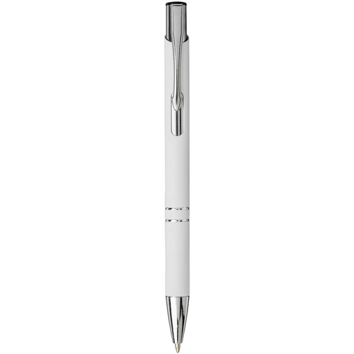Miękki w dotyku długopis automatyczny Moneta 107437 - Biały