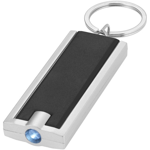 Brelok z latarką Castor 118012 - Czarno-srebrny