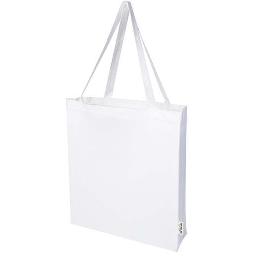 Madras torba na zakupy z bawełny z recyklingu z certyfikatem GRS 140 g/m² z dnem 12L 120733 - Biały