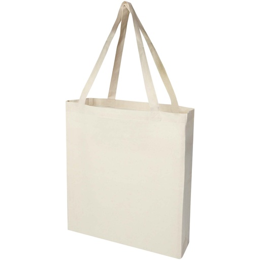 Madras torba na zakupy z bawełny z recyklingu z certyfikatem GRS 140 g/m² z dnem 12L 120733 - Naturalny