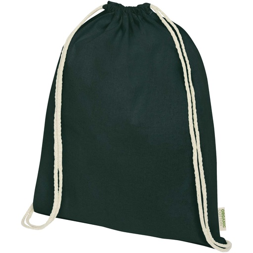 Odisha organiczny worek sznurowany z certyfikatem OCS o gramaturze 140 g/m², 5 l 120781 - Ciemnozielony