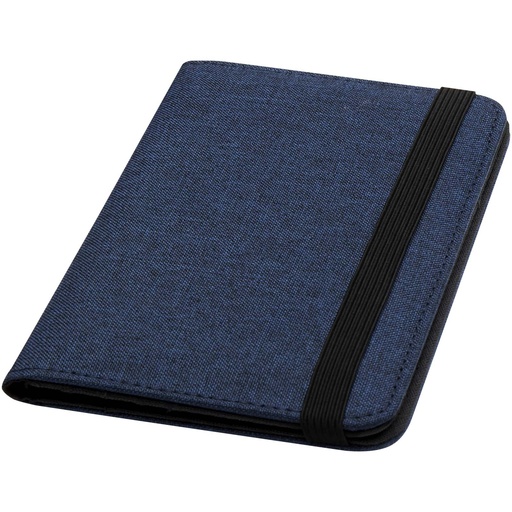 Ross etui na paszport RPET RFID wykonane z materiałów z recyklingu z certyfikatem GRS 130058 - Melanż granatowy