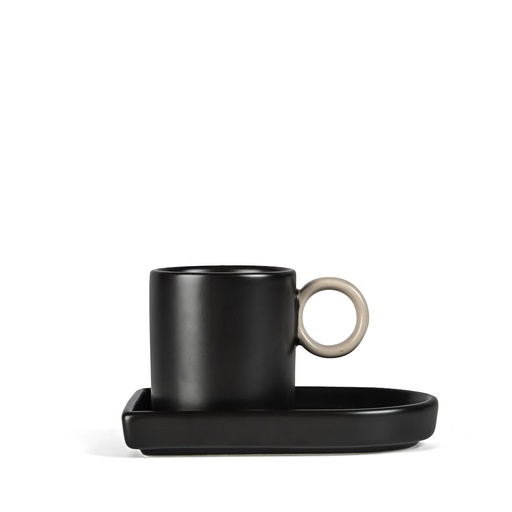 Filiżanka do espresso NIKI z podstawką – BLACK
