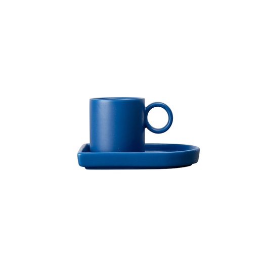 Filiżanka do espresso NIKI z podstawką – Niebieski - Blue