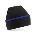 Czapka zimowa akrylowa dwuwarstwowa - Black & Bright Royal